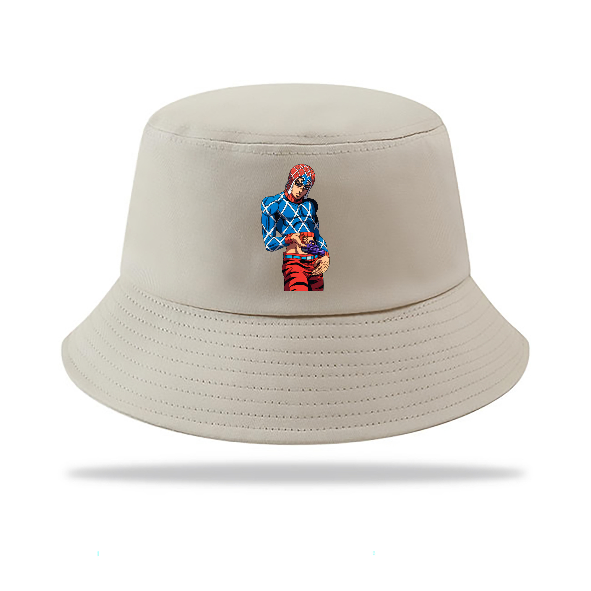 （画像用） ジョジョの奇妙な冒険 グイード?ミスタ JoJo's Bizarre Adventure Guido Mista アウトドア日除けバケットハット